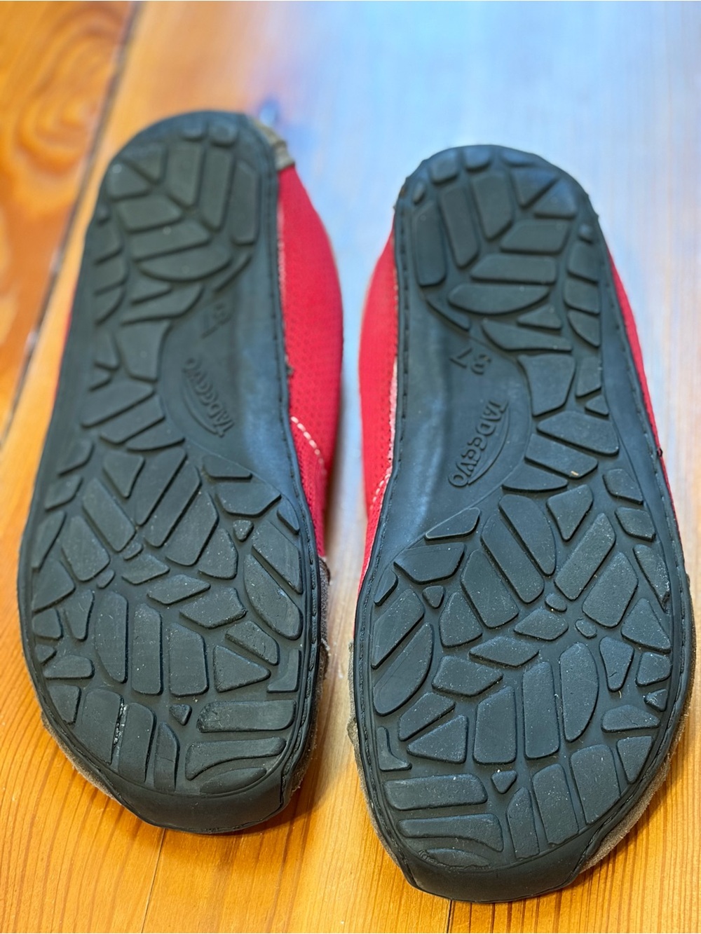 Red and Gray Women's Athletic Sneakers - Lightweight Casual Trainers - Picture 4 of 9